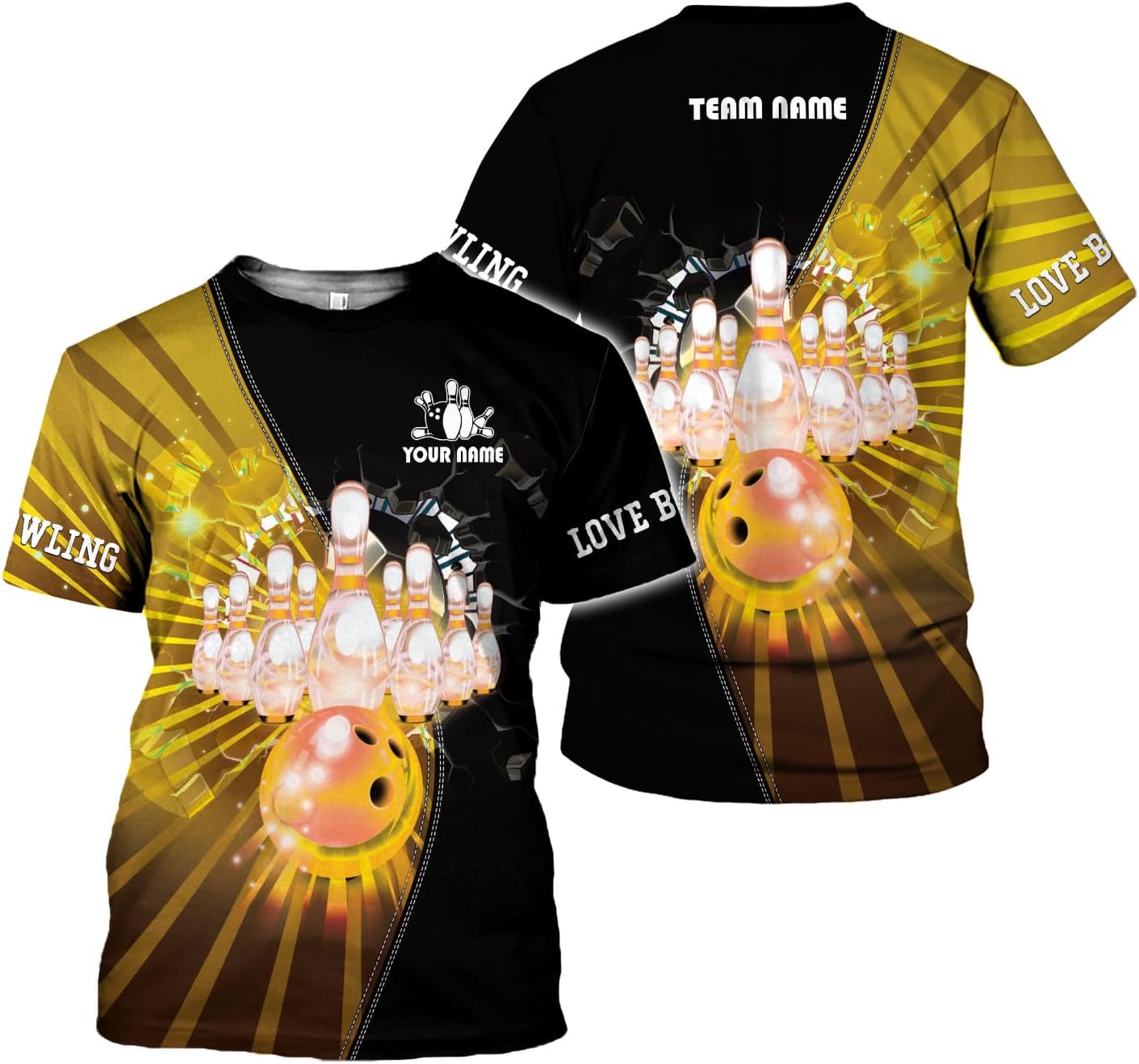 Mostprints Personalized Name Bowling Shirts for Men and Women 3D, Bowling Shirts for Team Bowling, Bowling Shirts Gift