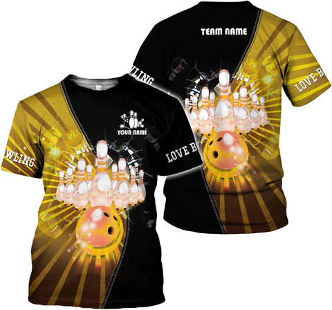 Mostprints Personalized Name Bowling Shirts for Men and Women 3D, Bowling Shirts for Team Bowling, Bowling Shirts Gift