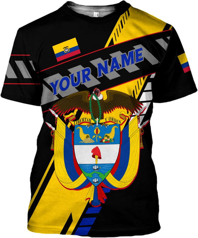 Mostprints Personalized Colombia Shirt 3D, Custom Colombia Flag Shirts for Men Women, Colombian Pride T-Shirt, Unisex Shirt