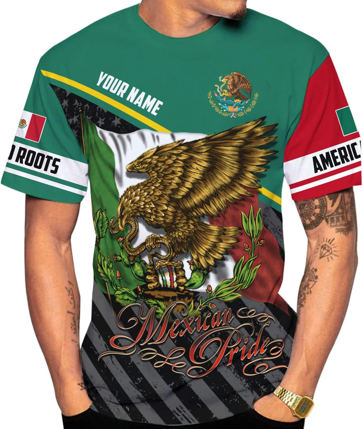 Mostefy Personalized Name Mexican Shirts for Men 3D, Customized Mexico Shirts for Men, Mexico Shirts for Women Mexico Shirt