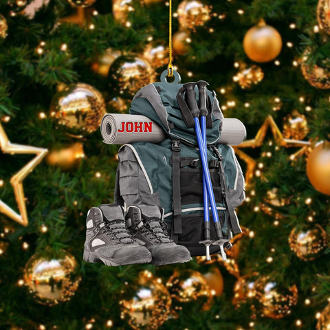 Personalized Hiking Ornaments for Christmas Tree, Hiking Ornament Gift for Hiker Women and Men, Mountain Hiking Ornament Gift for Hiking Lover, Mountain Climber, Through Hiker Ornament (Style 8)