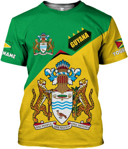 Parvii Personalized Guyana Shirts, Guyana Pride Tshirt, Guyanese Guyana Flag Shirt, Guyana Shirt for Men & Women, Guyana Gift