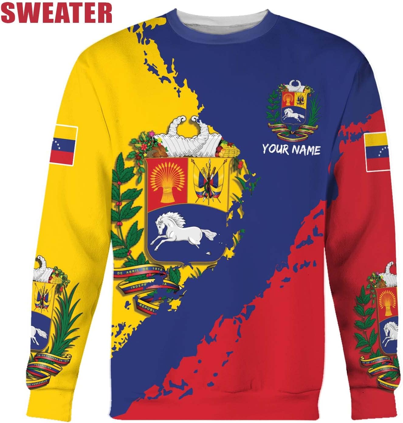 Personalized Name Venezuela Shirt, Flag Venezuelan Pride Roots T-Shirt, Sweatshirt, Zip Hoodies Gift for Men and Women