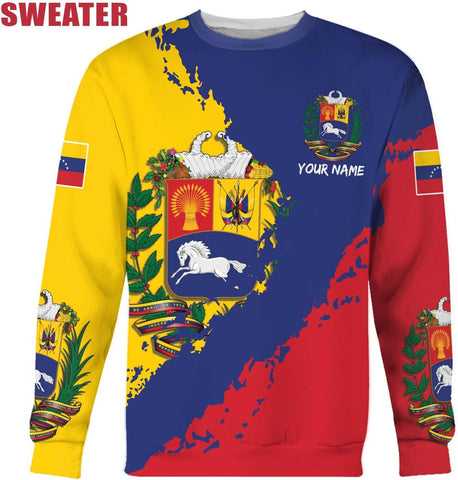 Personalized Name Venezuela Shirt, Flag Venezuelan Pride Roots T-Shirt, Sweatshirt, Zip Hoodies Gift for Men and Women