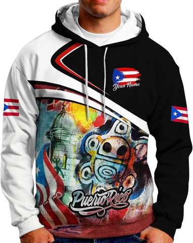 Suseaz Personalized Puerto Rico Shirts, Puerto Rican Pride Flag Tshirt Hoodie for Men and Women, Camisa Puerto Rico Shirt