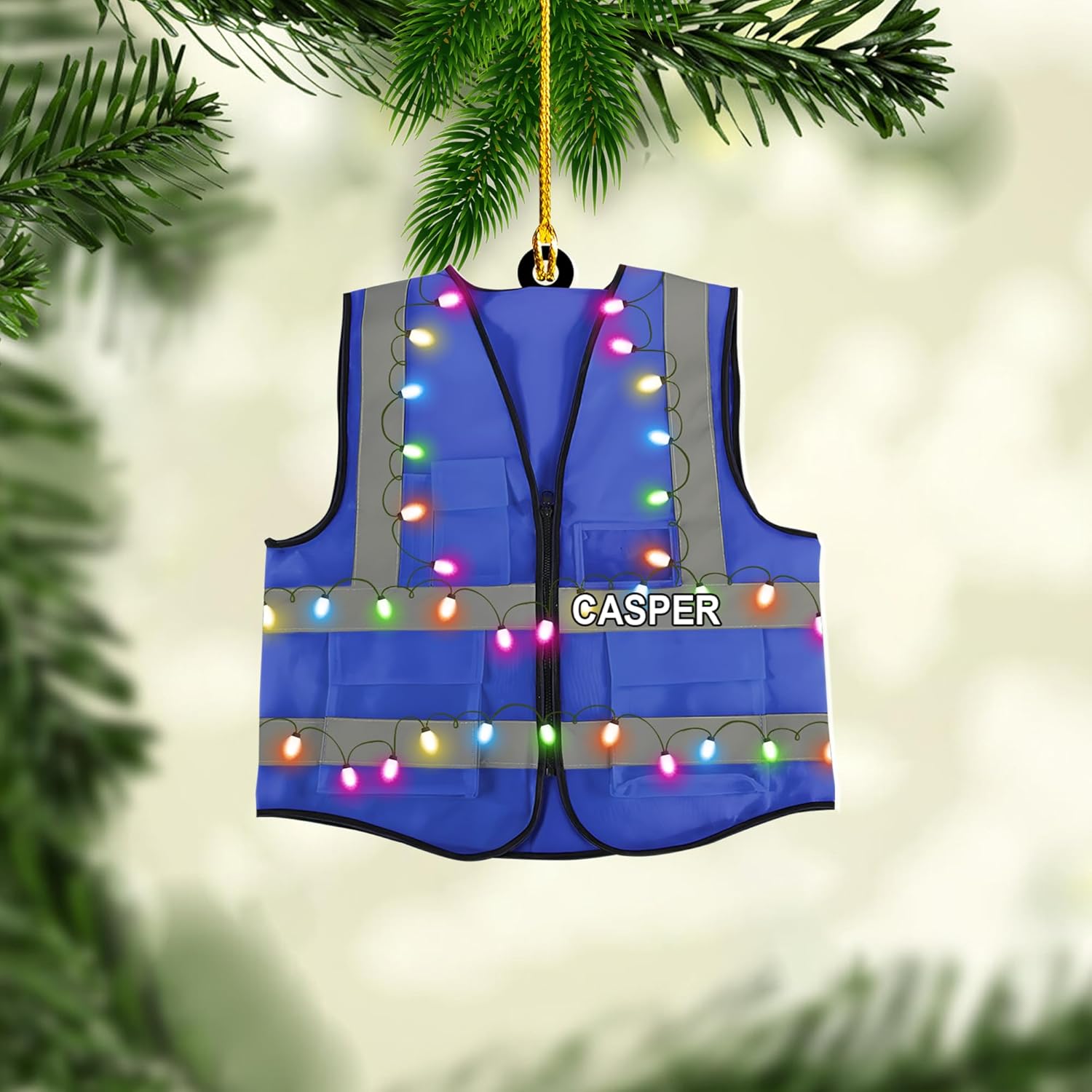 Artparel Personalized Construction Ornament Construction Worker Christmas Ornaments Construction Hard Hat Ornament Xmas Construction Worker Gifts Construction Hard Ornament Gift Xmas (Construction 2)