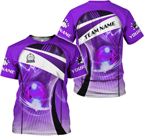 Rivelus Personalized Name Bowling Shirts for Men and Women 3D, Bowling Shirts for Team Bowling, Bowling Shirts Gift 4
