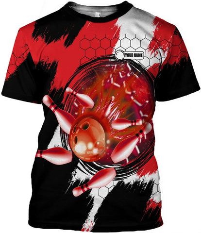 Pretyprints Personalized Bowling Shirt - Custom Bowling Gift for Women & Men