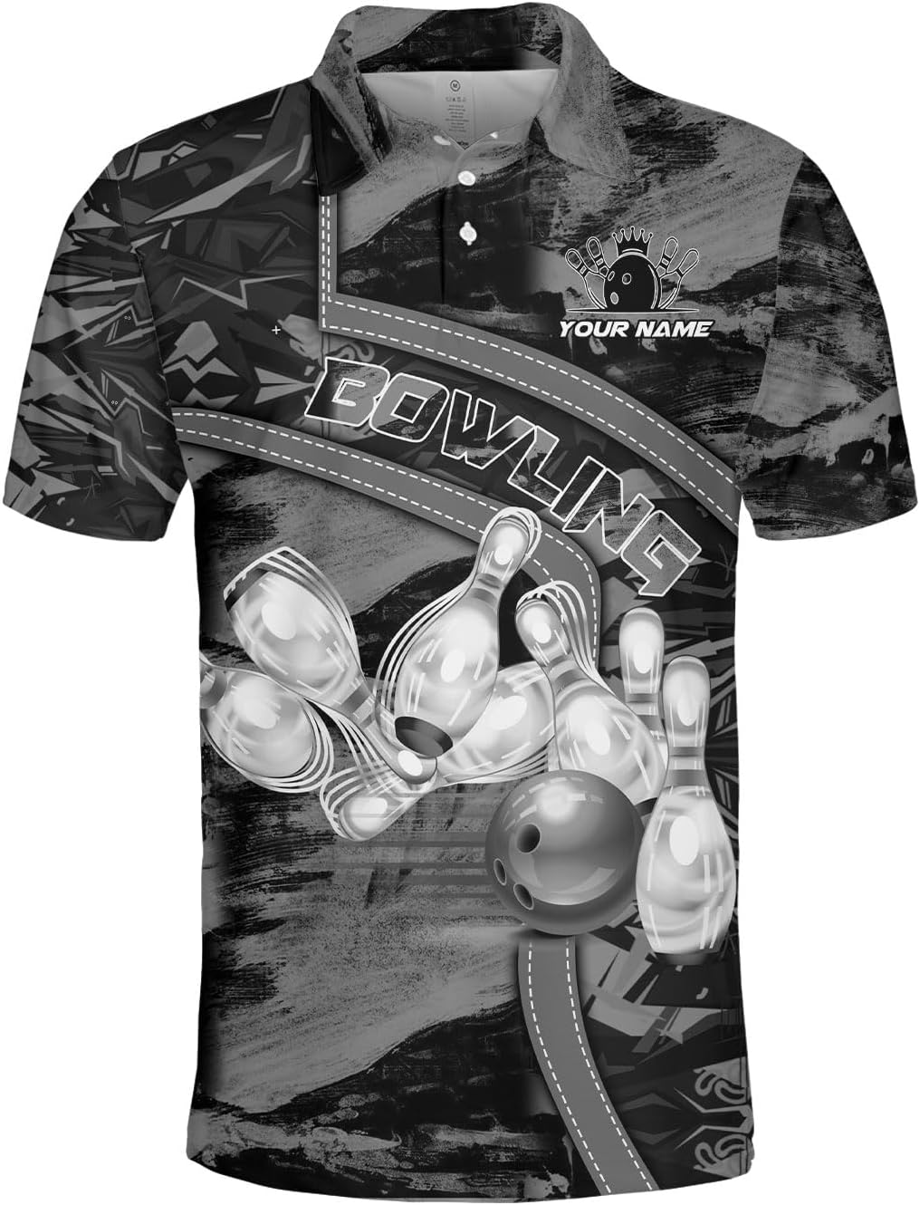 Intenprints Custom 3D Bowling Polo Shirts Personalized Jersey Men Women Team Name Unisex Bowling Shirt Jerseys