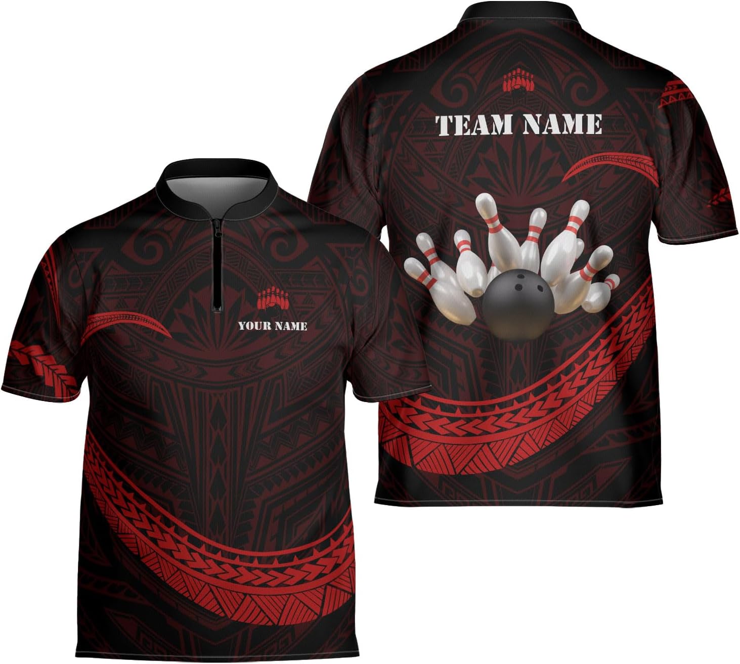 Pretyprints Personalized Name Bowling Baseball Jersey, Bowling Shirts for Men, Bowling Jerseys for Team, Bowling Shirts