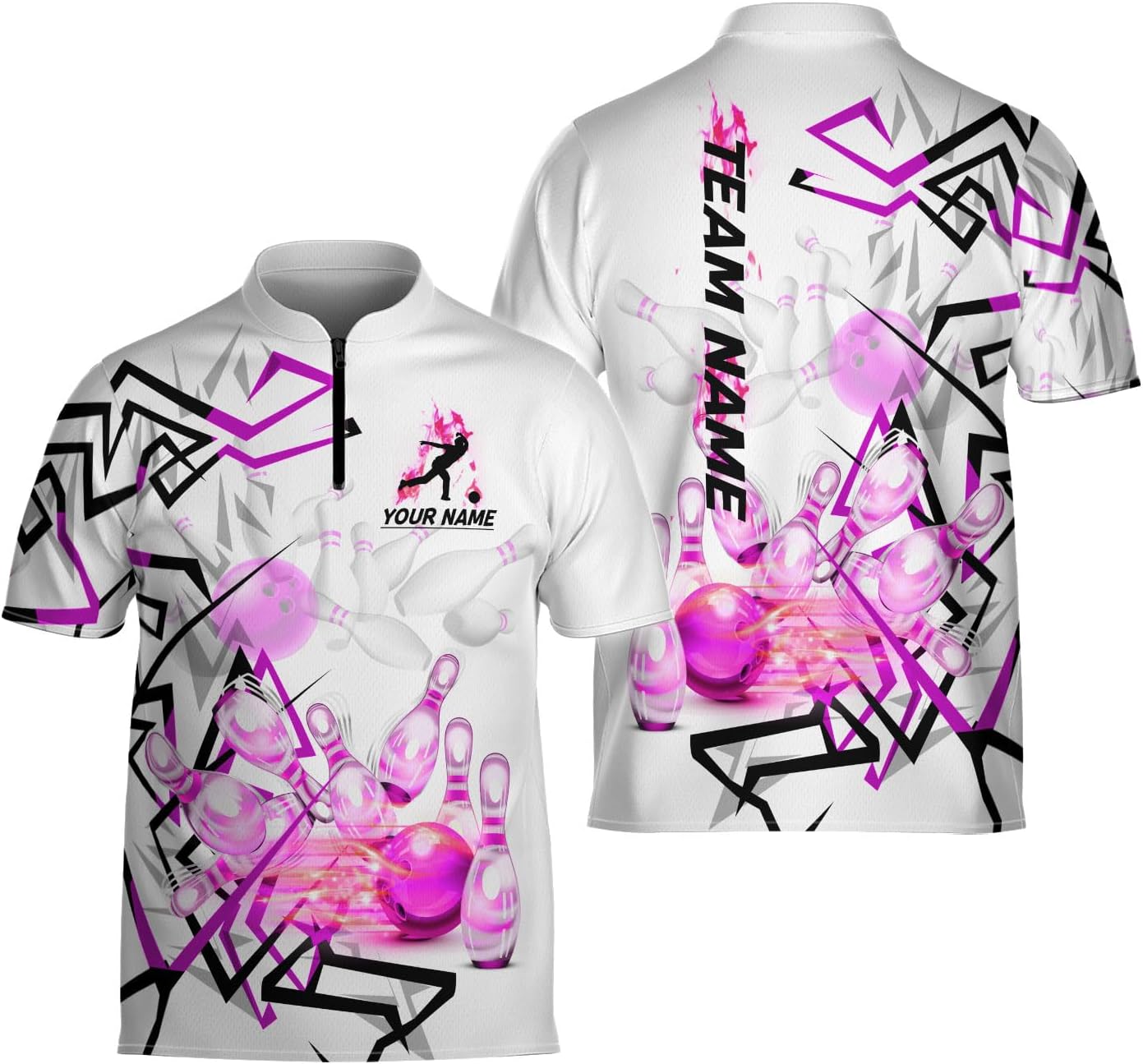 Ligthuy Personalized Bowling Jersey 3D, Bowling Shirts for Team, Bowling Shirt Unisex for Men Women, Bowling Shirts for Men
