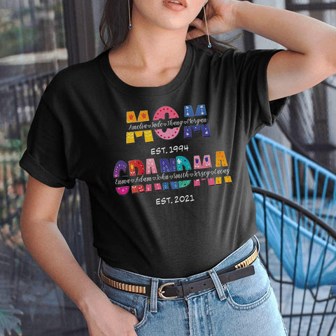 Personalized Mother's Day Tee, Mom and Grandma Belong to Kids, Grandkids Names Shirt for Nana Mimi Mom Grandma Mamaw
