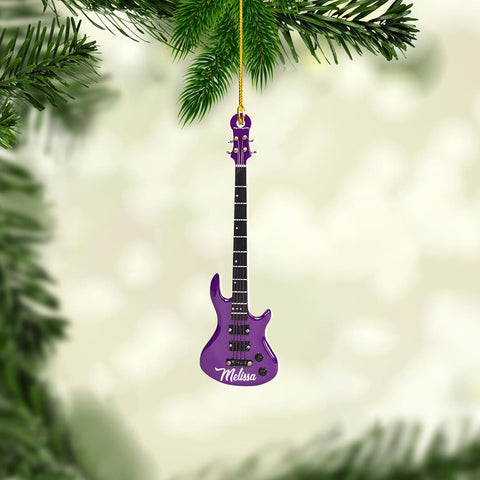 Personalized Guitar Ornament, Electric Guitar Ornament, Guitar Christmas Ornaments 2024, Acoustic Guitar Christmas Ornament, Guitar Christmas Ornaments Guitarist Gift Musical Instruments Xmas (G6)