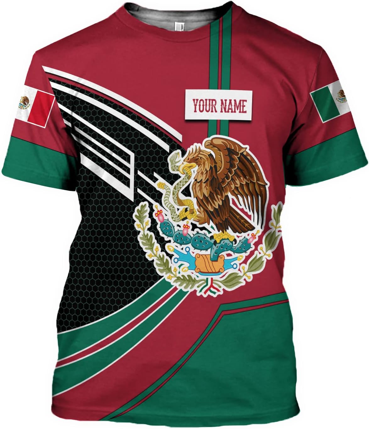 Personalized Name Mexican Shirts for Men, Customized Mexico Shirts for Men, Mexico Shirts for Women Mexico Shirt Eagle Flag