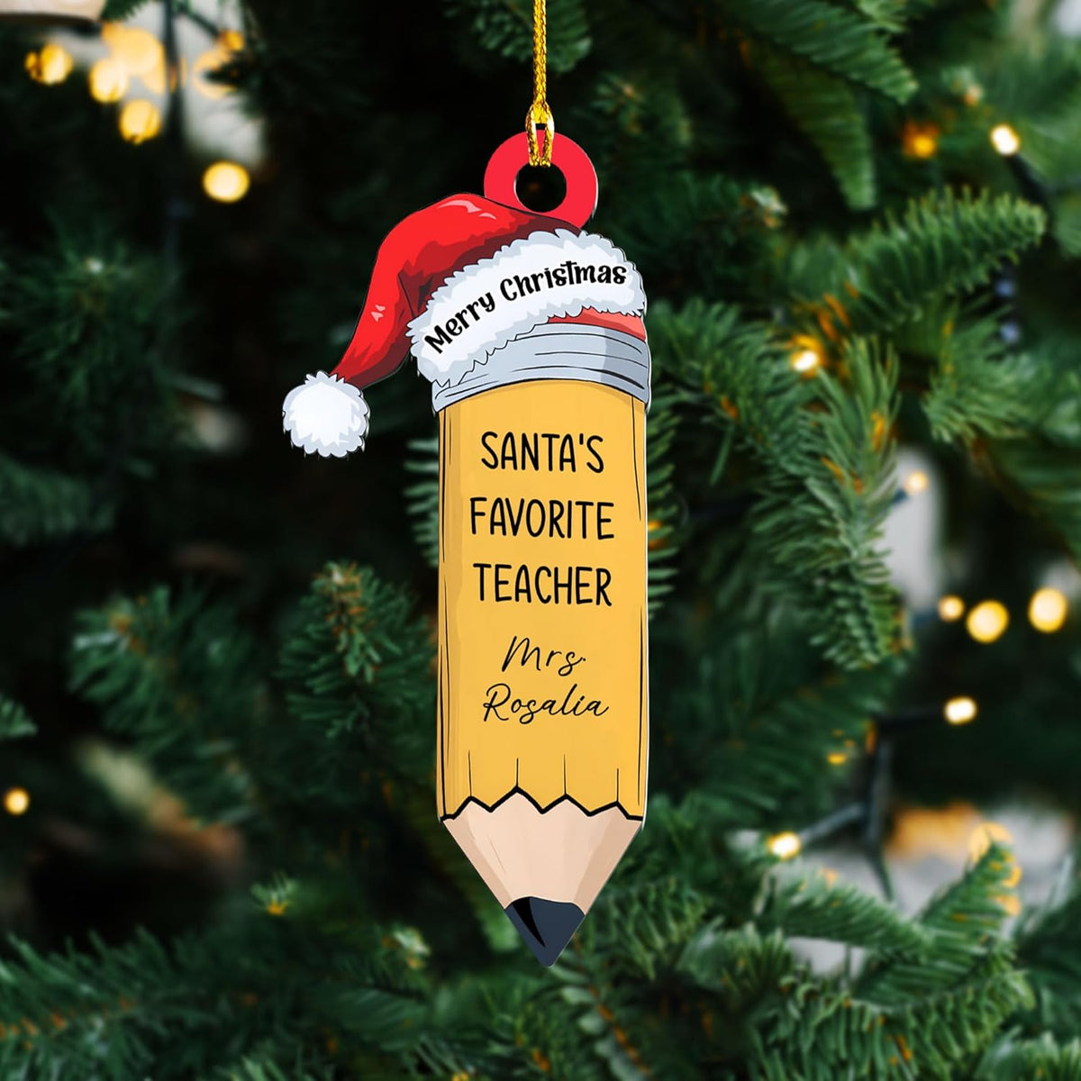 Personalized Teacher Ornament Teacher, Teacher Tree Ornaments, Christmas Ornaments for Teachers, Teacher Appreciation Ornaments, Funny Christmas Teacher Gift 2024 (ON770)