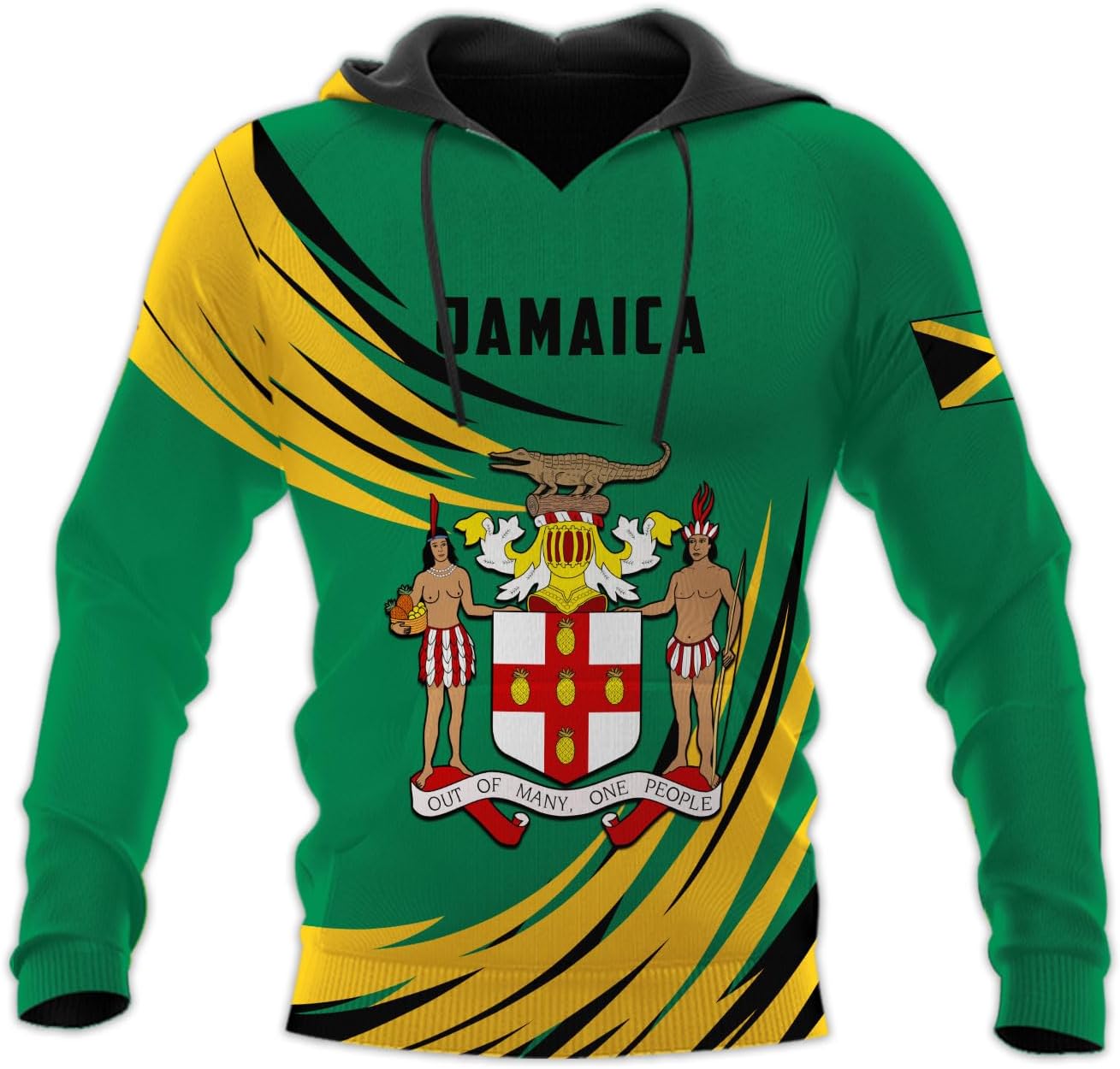 mostprints Personalized Jamaica Hoodie Camisa Jamaica Hoodies Jamaica Sweaters Shirts Men & Women Jamaican Pride Shirt Gifts