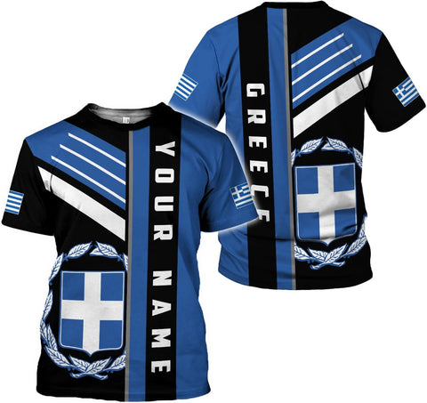 MoonArt Personalized Greece Shirts Greek Coat of Arms Flag Grecian 3D Shirts Greece Tshirt Grecian Pride Gift