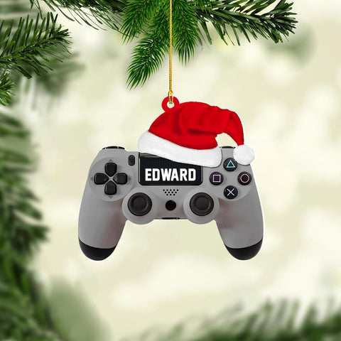 Personalized Video Game Controller Ornament, Custom Gamer Ornament Christmas Ornaments Gaming Controller Gift for Gamer, Gaming Ornaments for Christmas Tree Decorations 2D Gaming Ornaments (G1)