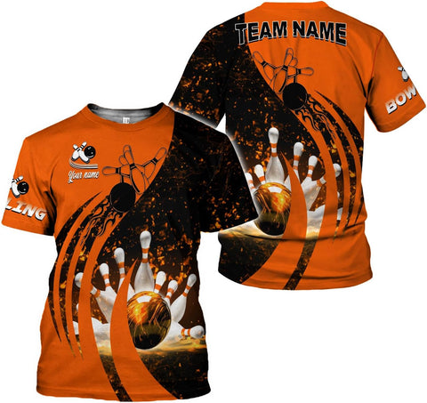 Rivelus Personalized Name Bowling Shirts for Men and Women 3D, Bowling Shirts for Team Bowling, Bowling Shirts Gift