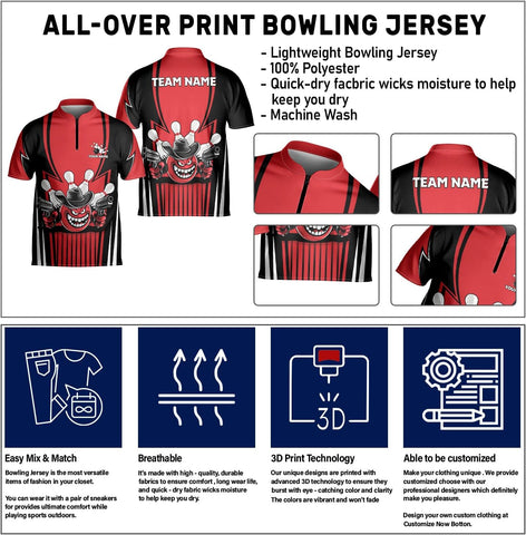 Custom Bowling Jersey for Men & Women - Style Shirts for Team