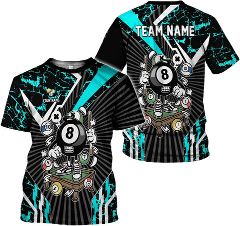 Ligthuy Personalized Name Billiard Shirts 3D, Billiards Shirt 8 Ball Billiard Shirt Custom Men's Pool Men Women1