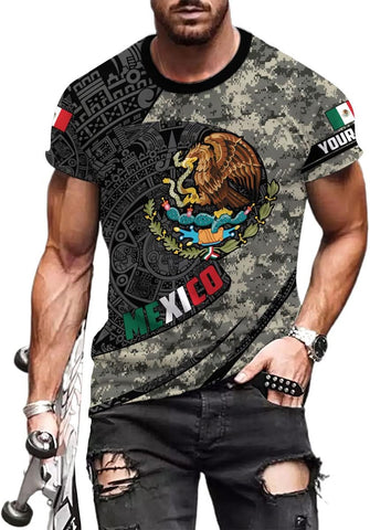 Mostprints Personalized Name Mexican Shirts for Men, Customized Mexico Shirts for Men, Mexico Shirts for Women Mexico Shirt