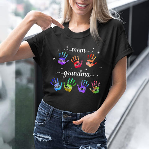 Personalized Mother's Day Tee, Mom and Grandma Belong to Kids, Grandkids Names Shirt for Nana Mimi Mom Grandma Mamaw