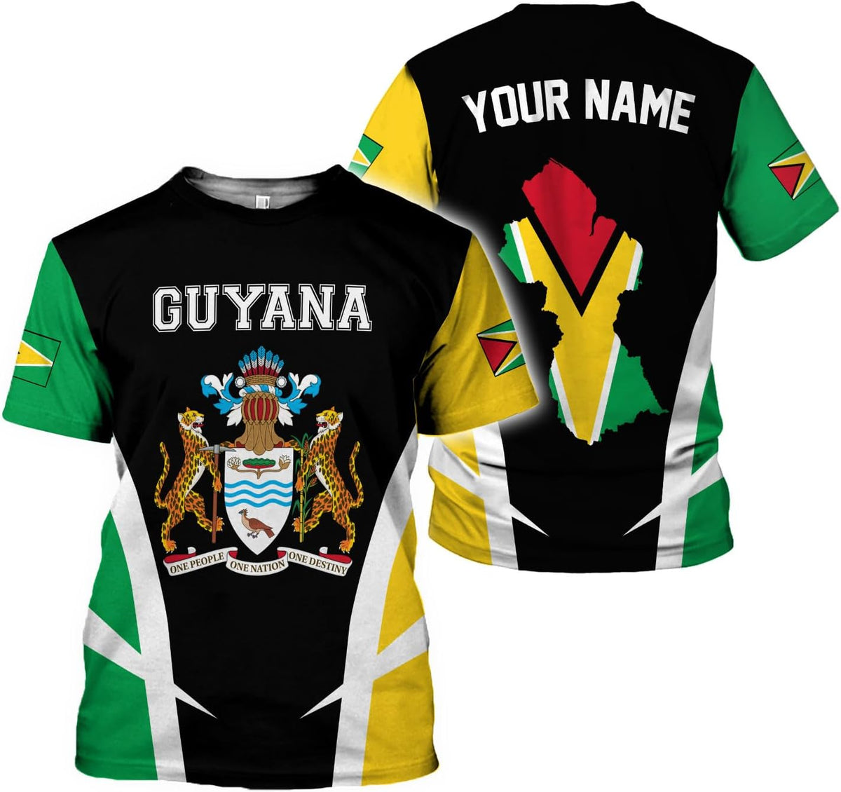 Parvii Personalized Guyana Shirts, Guyana Pride Tshirt, Guyanese Guyana Flag Shirt, Guyana Shirt for Men & Women, Guyana Gift