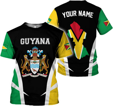 Parvii Personalized Guyana Shirts, Guyana Pride Tshirt, Guyanese Guyana Flag Shirt, Guyana Shirt for Men & Women, Guyana Gift