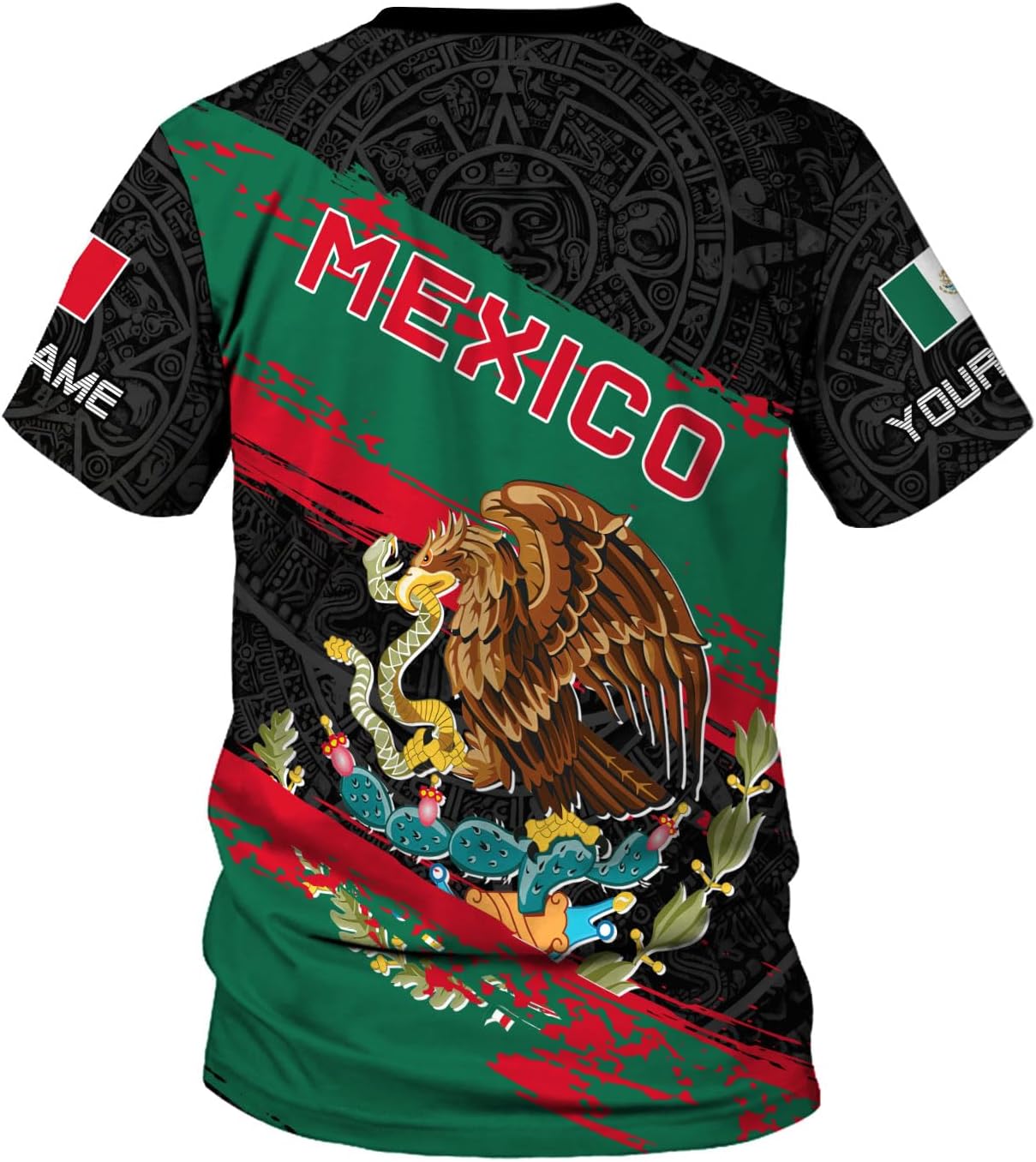 Royal Fight Personalized Mexico Shirts, Mexican Shirts for Men, Customized Mexico T-Shirt for Men, Mexico Eagle Flag Shirt