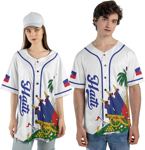 Personalized Name Haiti Baseball Jersey, Haitian Baseball Jersey for Men Women, Haitian Pride Jersey Shirt