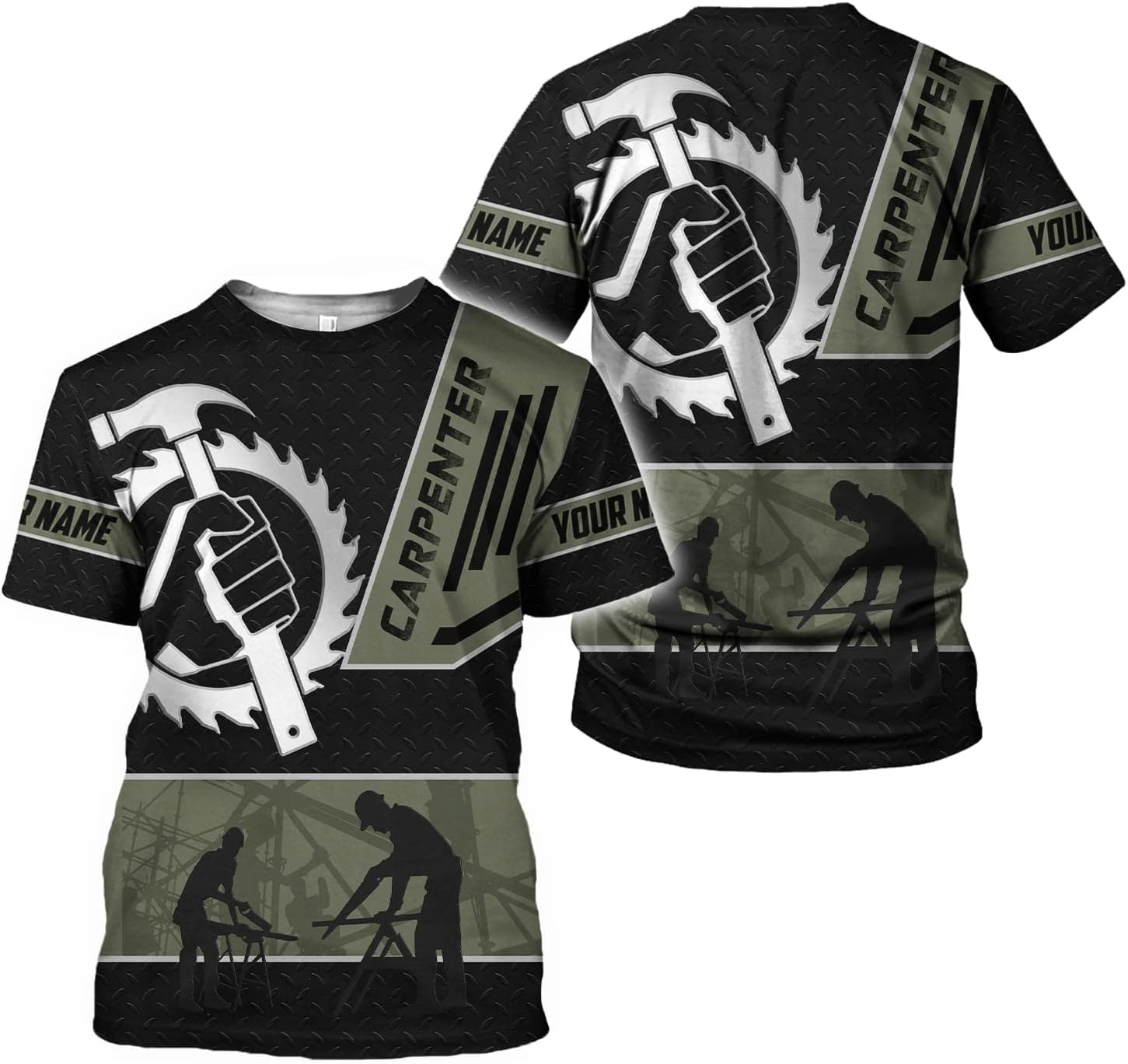 Personalized Carpenter Shirt Custom Carpenter Shirts Woodworking Carpentry Woodworker 3D T Shirts Tshirt for Men and Women