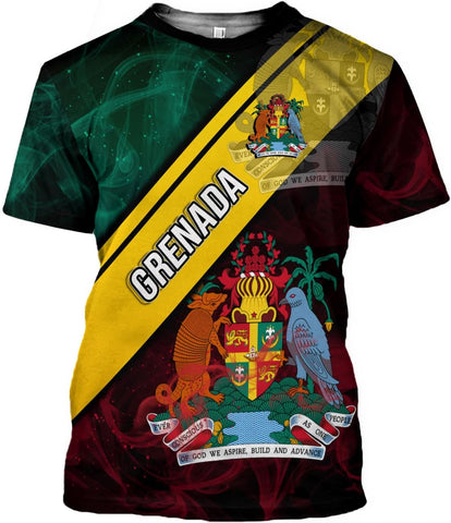 Personalized Name Grenada Shirts for Men, Grenada Shirts for Women, Proud Grenadan Shirts, Grenadian Flag Pride Shirt