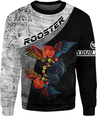 Mostefy Personalized Name Rooster Hoodie 3D, Gallos De Pelea, Chicken Sweatshirt, Chicken Hoodie for Men and Women S-5XL