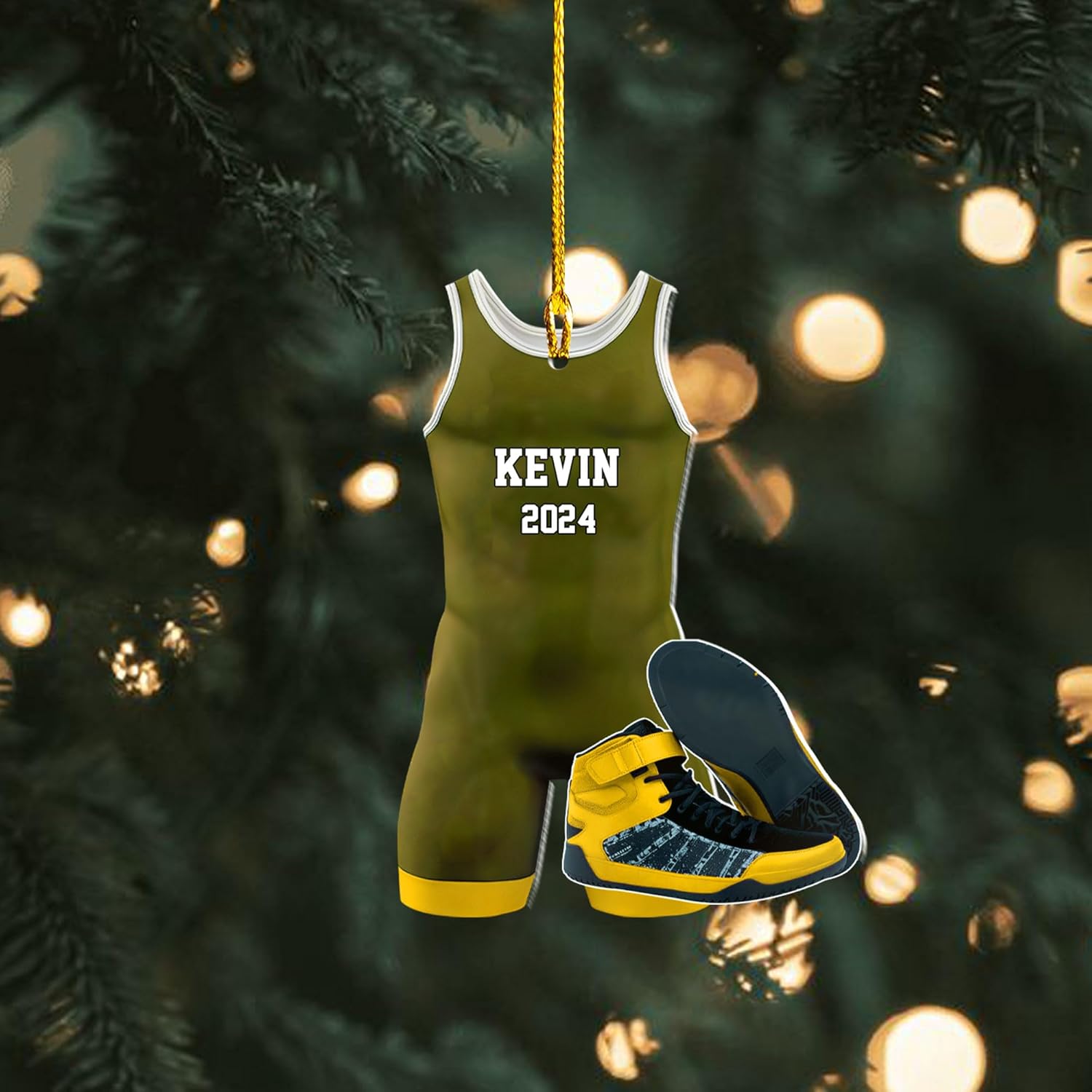 Personalized Wrestling Ornaments, Wrestling Christmas Ornament 2024, Boys Girls Wrestling Gifts Wrestler Christmas Ornaments, Wrestling Coach Gift for Wrestling Player Wrestling Helmet Ornament (W13)