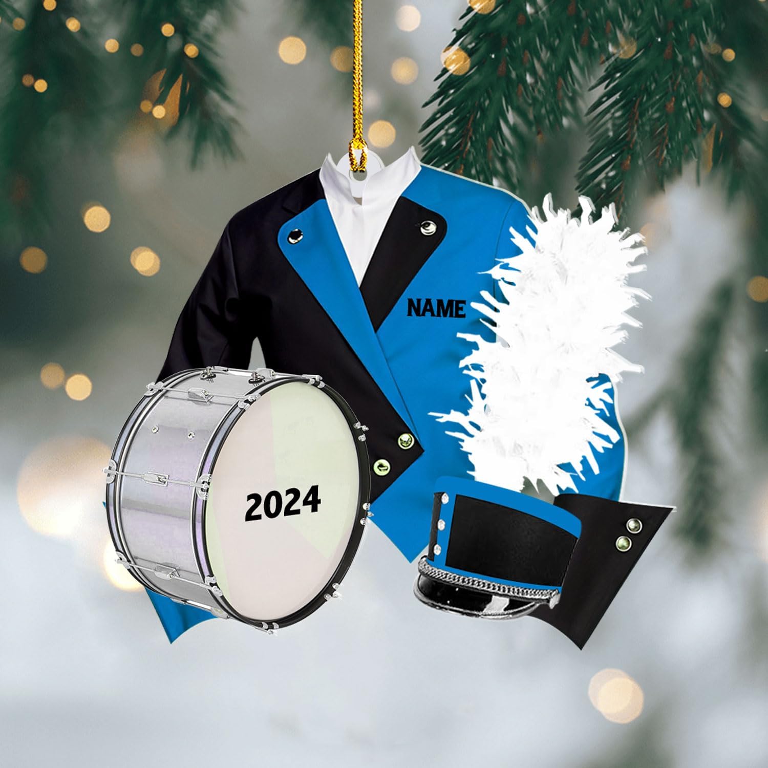 AOVL Custom Marching Band Ornament Music Ornament Marching Band Teacher Gifts Music Marching Band Gifts Band Director Gifts Music Ornament Marching Band Teacher Gifts Music (MB8)