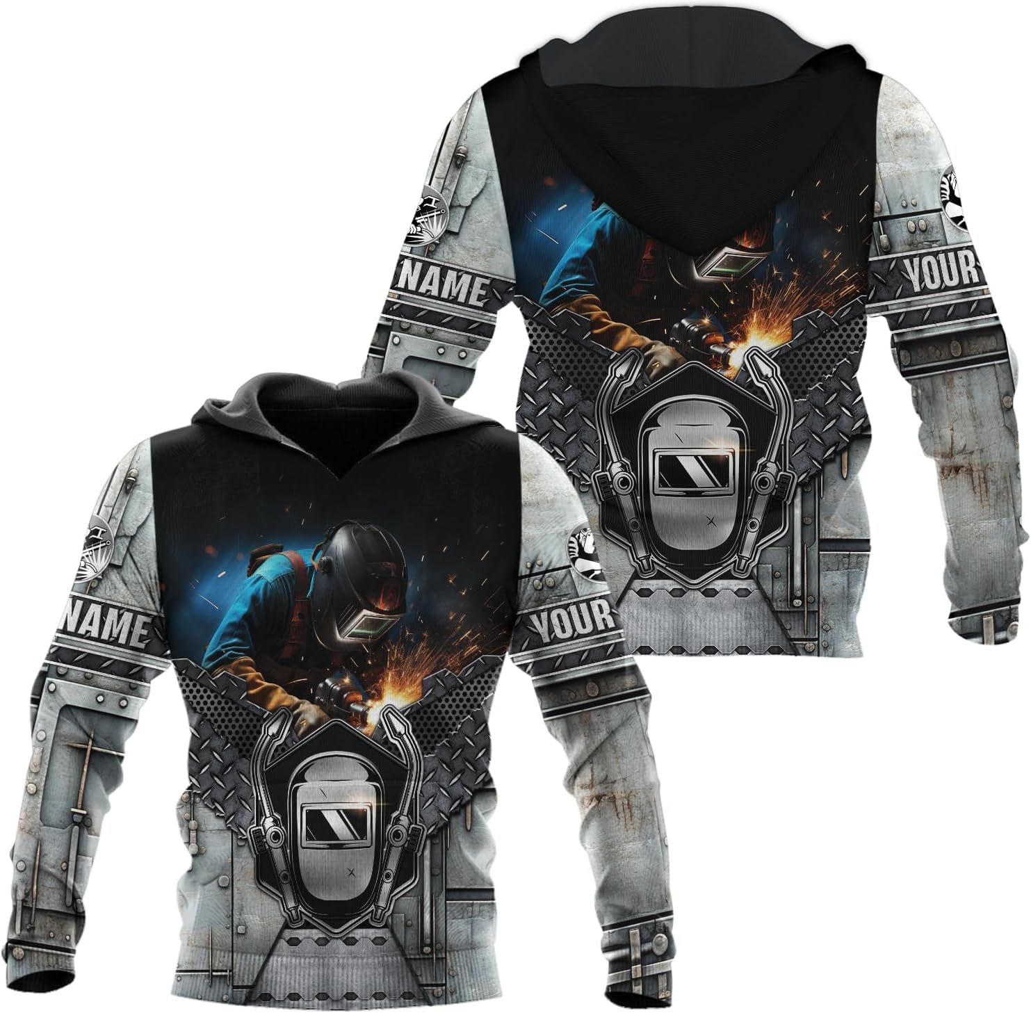 MAPrints Personalized Welder Hoodies, Welder 3D Hoodie Welding Shirt Hoodie, Tshirt, Zip Hoodie, Sweatshirt For Men Women