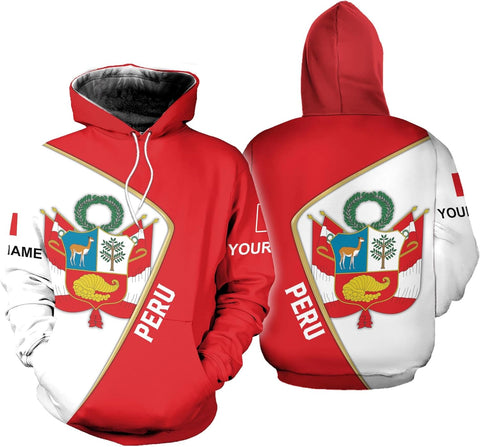 MAPrints Personalized Name Peru Shirts for Men and Women, Custom Peru 3D Tshirt, Peru Flag Pride Shirt, Peruvian Camisa Shirt