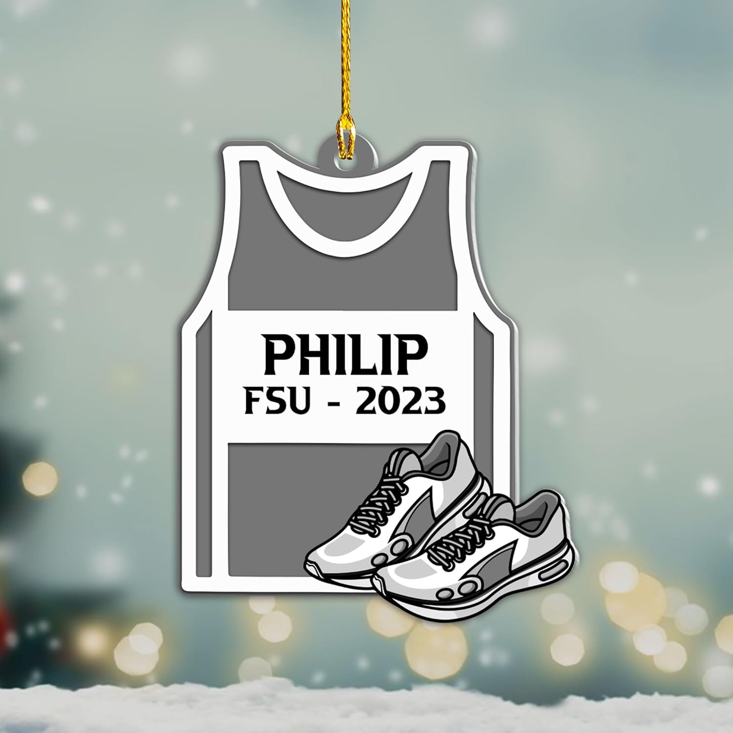 AOVL Personalized Running Christmas Ornament Gift for Runner Running Man Women Runner Gifts Girl Runner Gift Marathon Christmas Runner Ornament Runner Gift Xmas Ornament (Running 8)