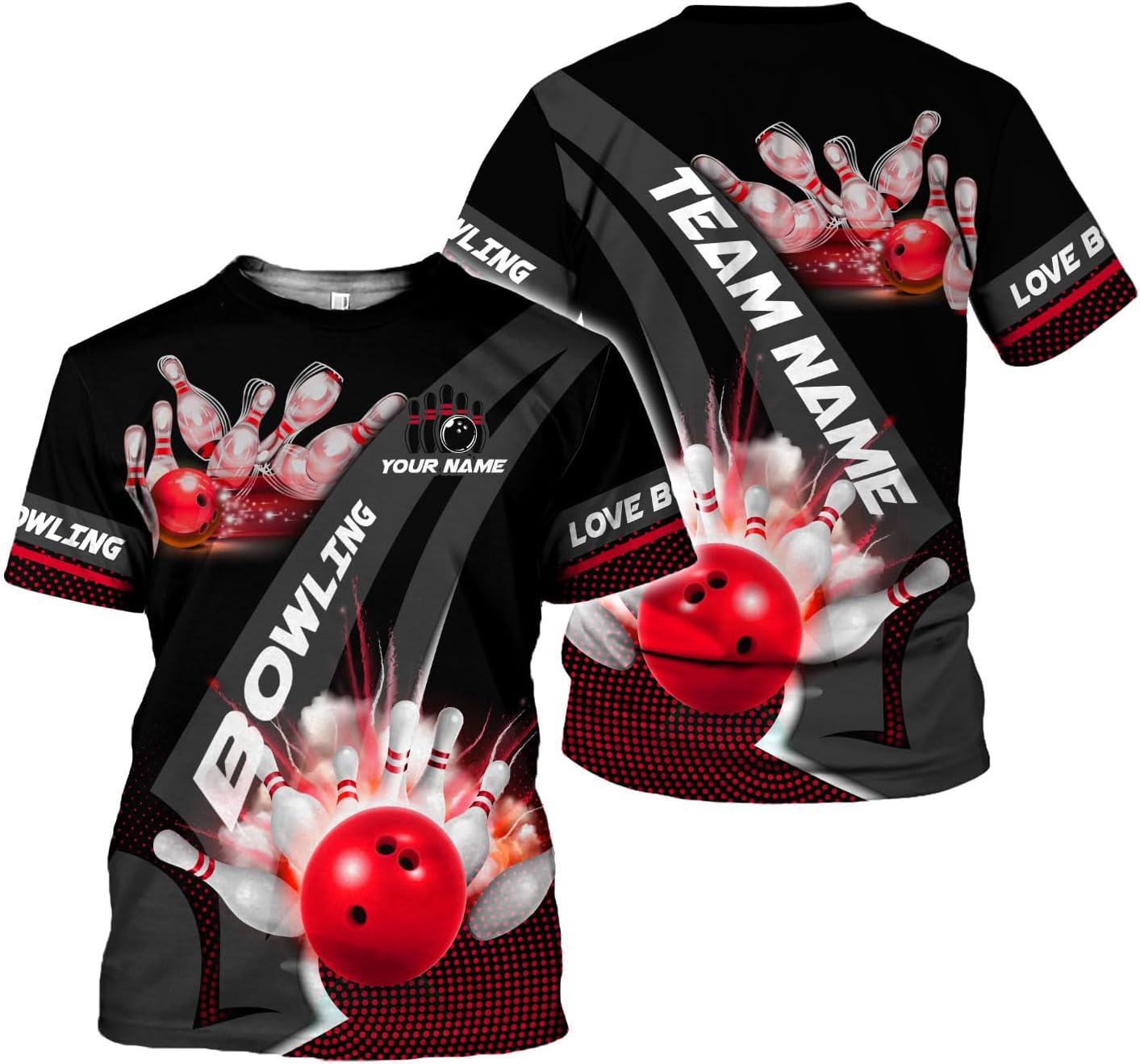 Rivelus Custom 3D Bowling Shirts Personalized for Men and Women - Unique Team Shirt & Gifts for Bowling Lovers