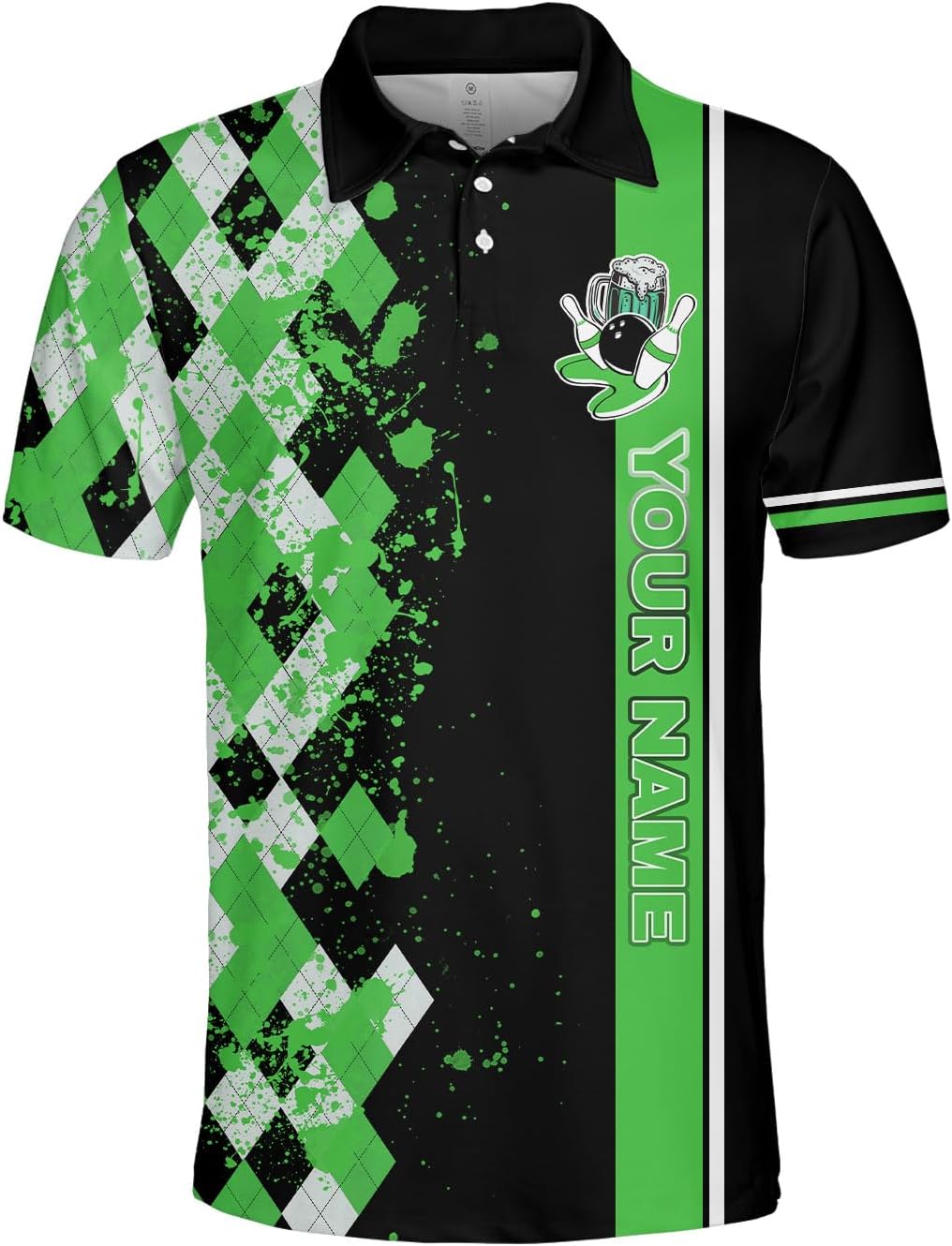 Intenprints Custom 3D Bowling Polo Shirts Personalized Jersey Men Women Team Name Unisex Bowling Shirt Jerseys