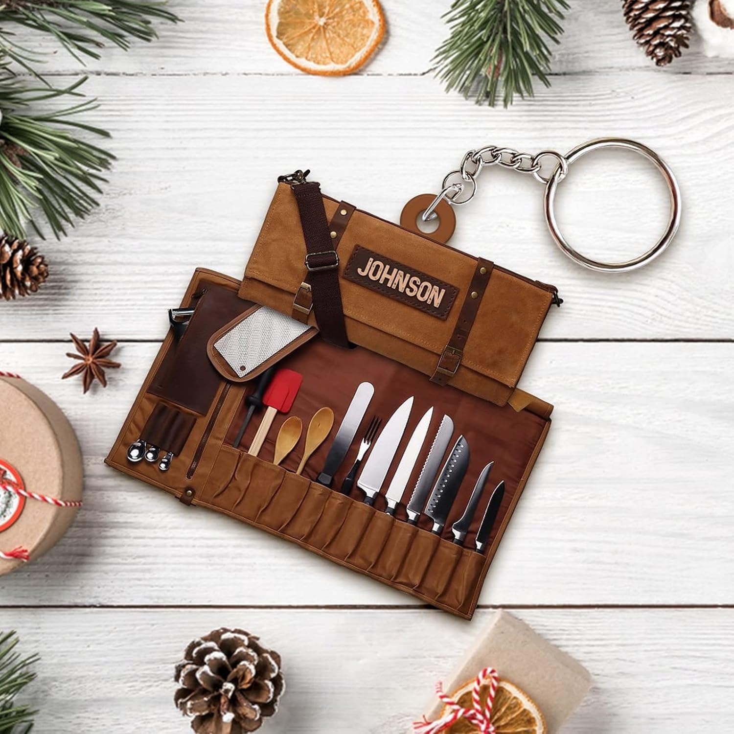 Artparel Personalized Chef Knife Ornaments, Proud Chef Tool Bag Christmas Ornament, Head Chef Gift, Ornament Custom Decor, Gift for Cooking Lover\u2026