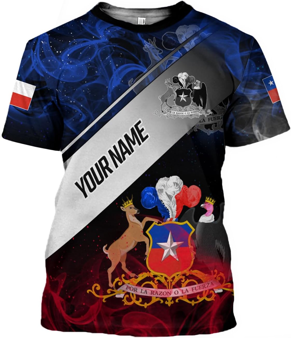 Personalized Name Chile Shirts for Men and Women, Chile Chilean Flag Pride Gift T-Shirt, Chilean Map and Flag