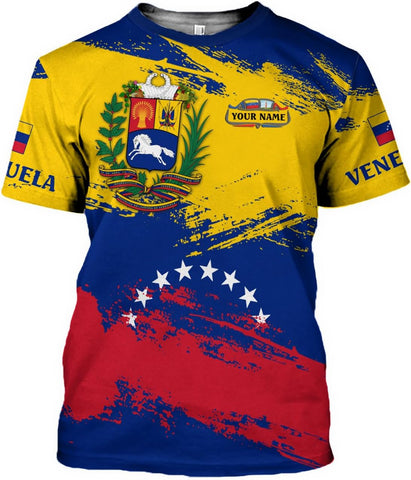 Royal Fight Personalized Coat of Arms Shirt with Venezuela Flag - Pride Shirts for Men & Women