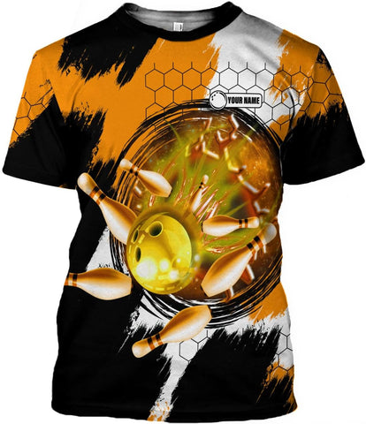 Pretyprints Personalized Bowling Shirt - Custom Bowling Gift for Women & Men
