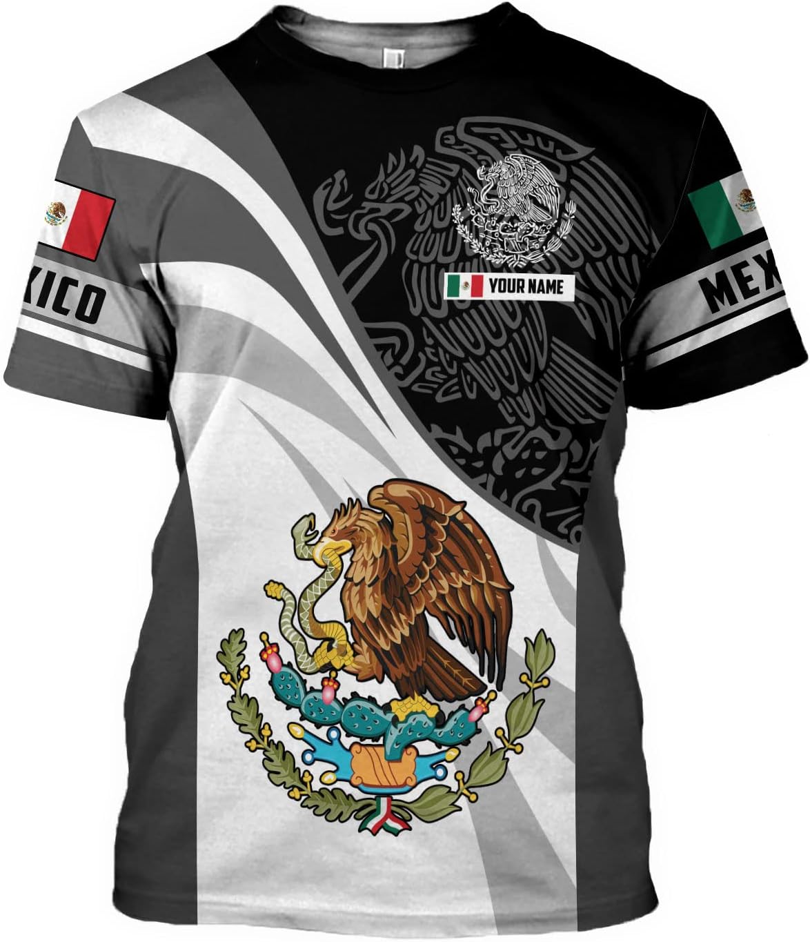 Mostprints Personalized Name Mexican Shirts for Men, Customized Mexico Shirts for Men, Mexico Shirts for Women Mexico Shirt