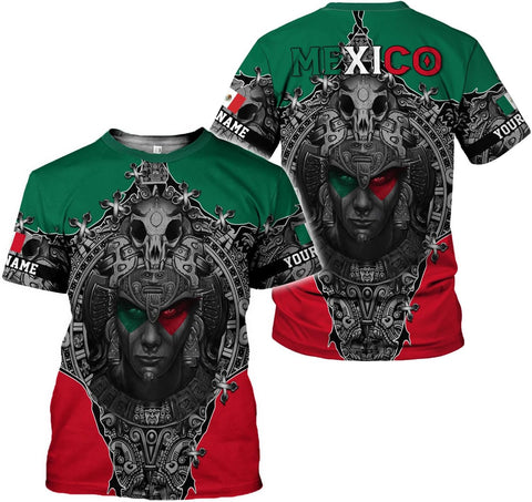 Mostprints Personalized Name Mexican Shirts for Men 3D, Customized Mexico Shirts for Men, Mexico Shirts for Women Mexico Shirt