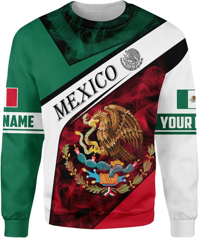 Mostprints Personalized Name Mexican Hoodie 3D, Customized Mexican Hoodies for Men, Unisex Mexico Hoodie, Mexico Hoodies for Men