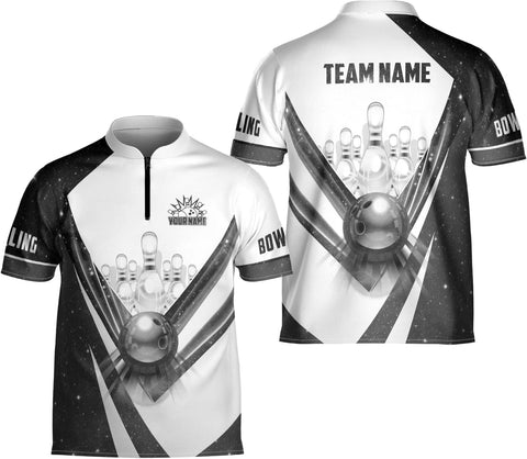 Artparel Personalized Name Bowling Jersey 3D, Custom Bowling Shirts for Team, Bowling Shirt Unisex for Men & Women