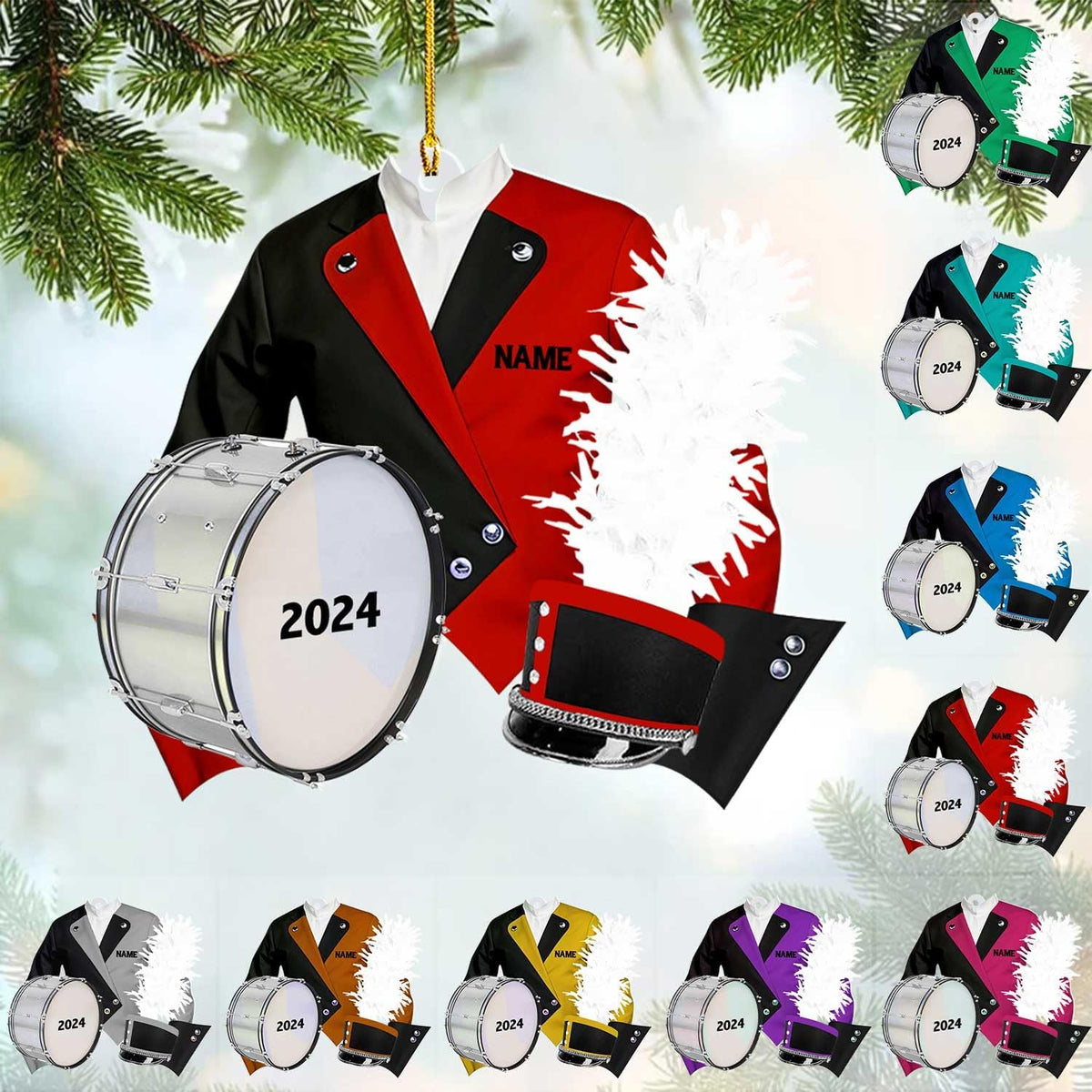 AOVL Custom Marching Band Ornament Music Ornament Marching Band Teacher Gifts Music Marching Band Gifts Band Director Gifts Music Ornament Marching Band Teacher Gifts Music (MB8)